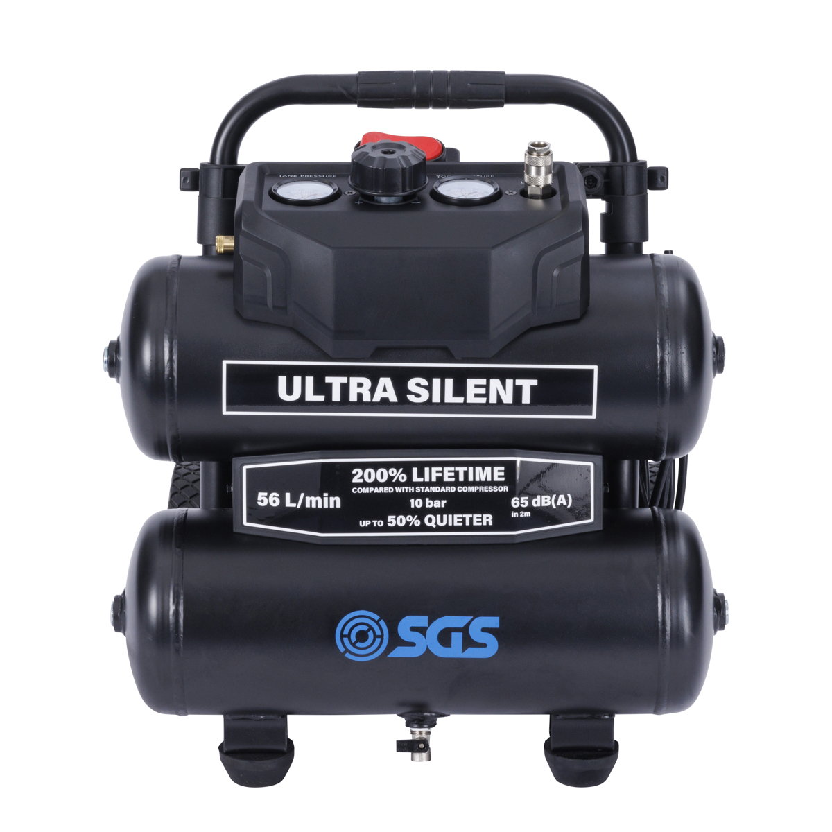SGS Silent Air Compressor Oil Free 17L 1HP 5.6CFM